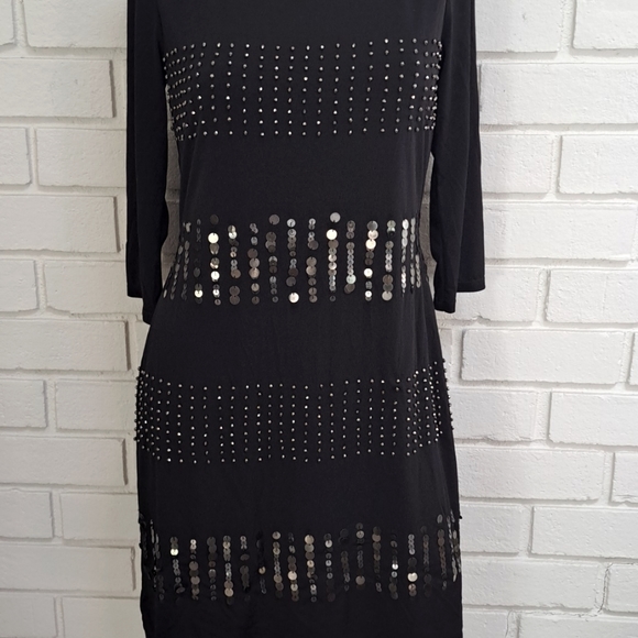 White House Black Market Beaded/Sequin Dress. Size Small - Picture 4 of 8